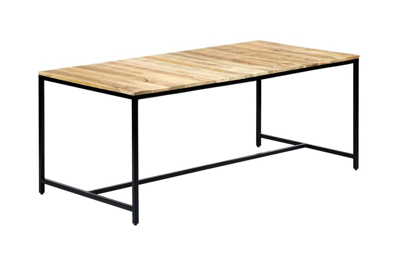 Spisebord 180x90x75 cm grov heltre mango - Møbler - Bord - Spisebord & kjøkkenbord