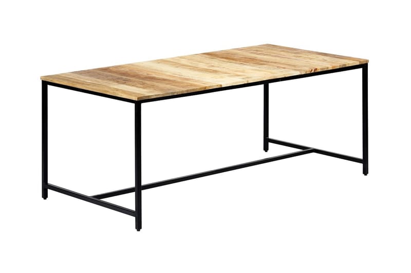 Spisebord 180x90x75 cm grov heltre mango - Møbler - Bord - Spisebord & kjøkkenbord