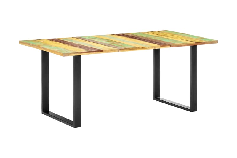 Spisebord 180x90x76 cm gjenvunnet heltre - Flerfarget - Møbler - Bord - Spisebord & kjøkkenbord