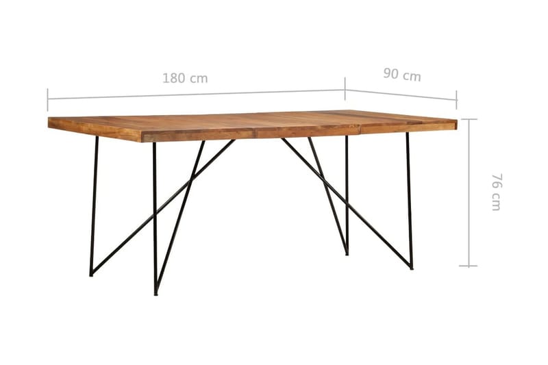 Spisebord 180x90x76 cm heltre akasie - Brun - Møbler - Bord - Spisebord & kjøkkenbord
