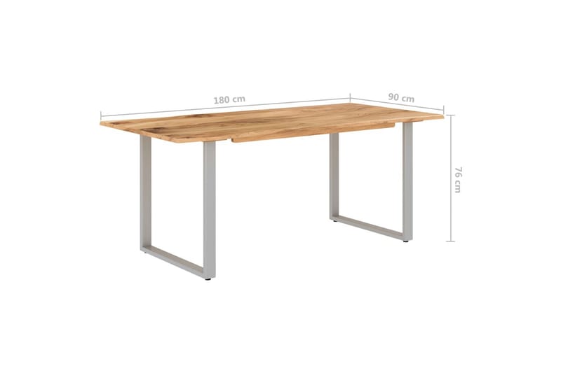 Spisebord 180x90x76 cm heltre akasie - Brun - Møbler - Bord - Spisebord & kjøkkenbord