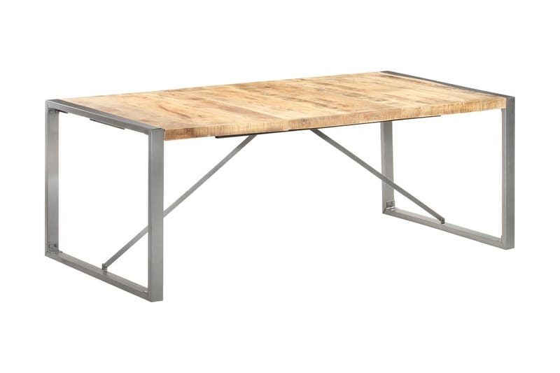 Spisebord 200x100x75 cm grov heltre mango - Brun - Spisebord & kjøkkenbord