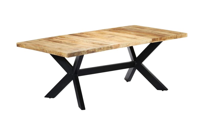 Spisebord 200x100x75 cm heltre mango - Møbler - Bord - Spisebord & kjøkkenbord