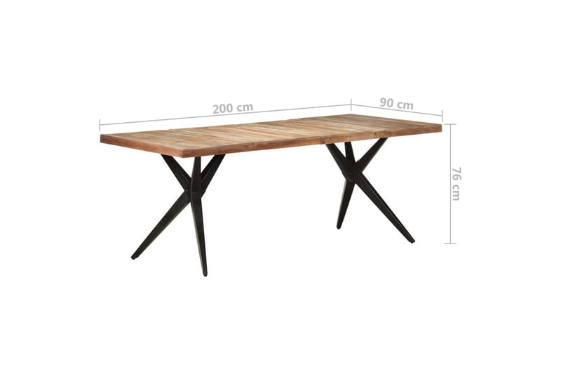 Spisebord 200x90x76 cm gjenvunnet heltre - Møbler - Bord - Spisebord & kjøkkenbord