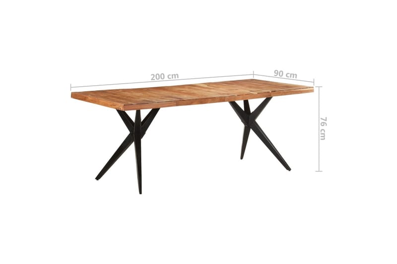 Spisebord 200x90x76 cm heltre akasie - Møbler - Bord - Spisebord & kjøkkenbord