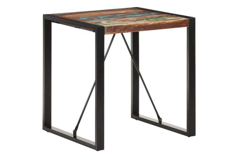 Spisebord 70x70x75 cm gjenvunnet heltre - Svart - Møbler - Bord - Spisebord & kjøkkenbord