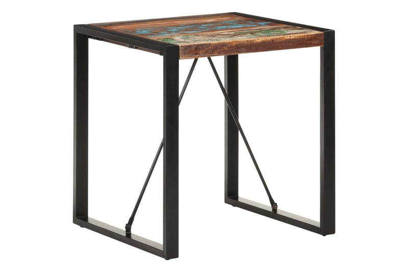 Spisebord 70x70x75 cm gjenvunnet heltre - Svart - Spisebord & kjøkkenbord