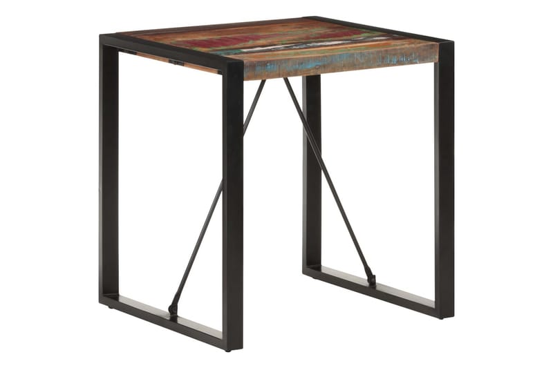 Spisebord 70x70x75 cm gjenvunnet heltre - Svart - Møbler - Bord - Spisebord & kjøkkenbord