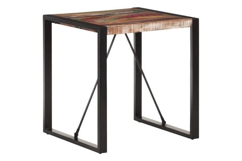 Spisebord 70x70x75 cm gjenvunnet heltre - Svart - Møbler - Bord - Spisebord & kjøkkenbord