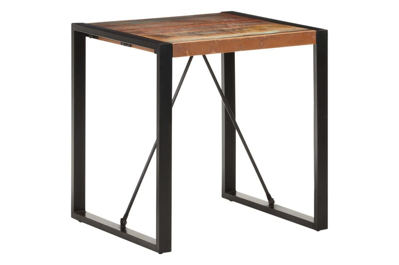 Spisebord 70x70x75 cm gjenvunnet heltre - Svart - Møbler - Bord - Spisebord & kjøkkenbord