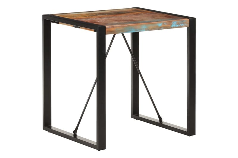 Spisebord 70x70x75 cm gjenvunnet heltre - Svart - Møbler - Bord - Spisebord & kjøkkenbord