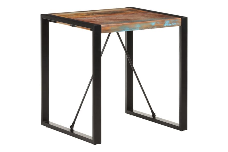 Spisebord 70x70x75 cm gjenvunnet heltre - Svart - Spisebord & kjøkkenbord