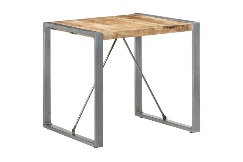 Spisebord 80x80x75 cm grovt mangotre - Brun - Spisebord & kjøkkenbord
