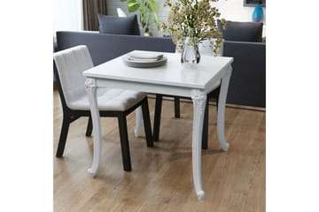Spisebord 80x80x76 cm Høyglans Hvit - Hvit Høyglans - Møbler - Bord - Spisebord & kjøkkenbord