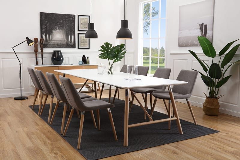 Spisebord Andrarum Waltham Uttrekkbart spisebord 180 cm Hvit - Møbler - Bord - Spisebord & kjøkkenbord