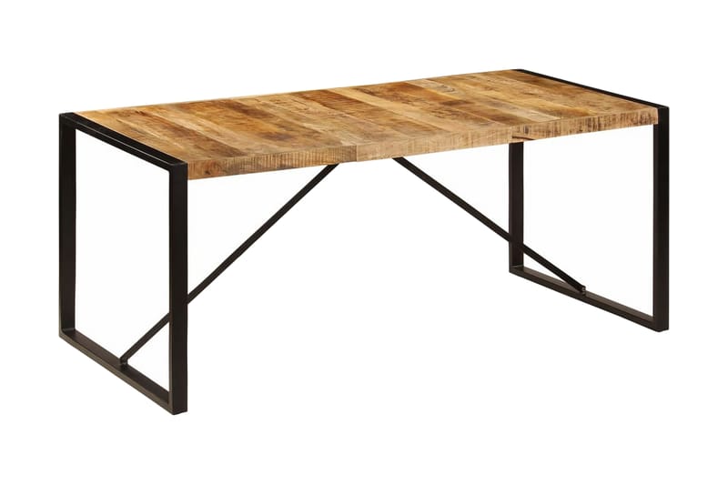 Spisebord grovt mangotre 180 cm - Mangotre/Svart - Spisebord & kjøkkenbord
