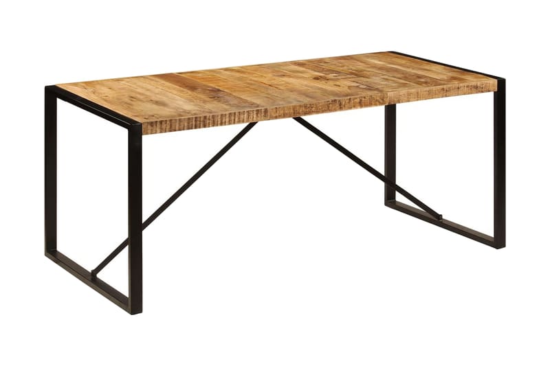 Spisebord grovt mangotre 180 cm - Mangotre/Svart - Møbler - Bord - Spisebord & kjøkkenbord