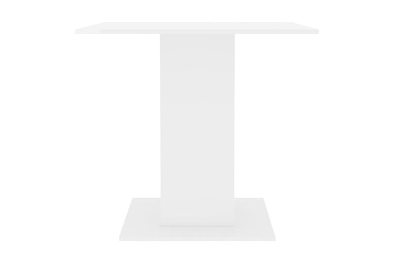 Spisebord høyglans hvit 80x80x75 cm sponplate - Hvit - Spisebord & kjøkkenbord