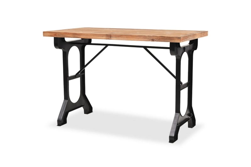 Spisebord heltre edelgran 122x65x82 cm - Gran/Svart - Møbler - Bord - Spisebord & kjøkkenbord