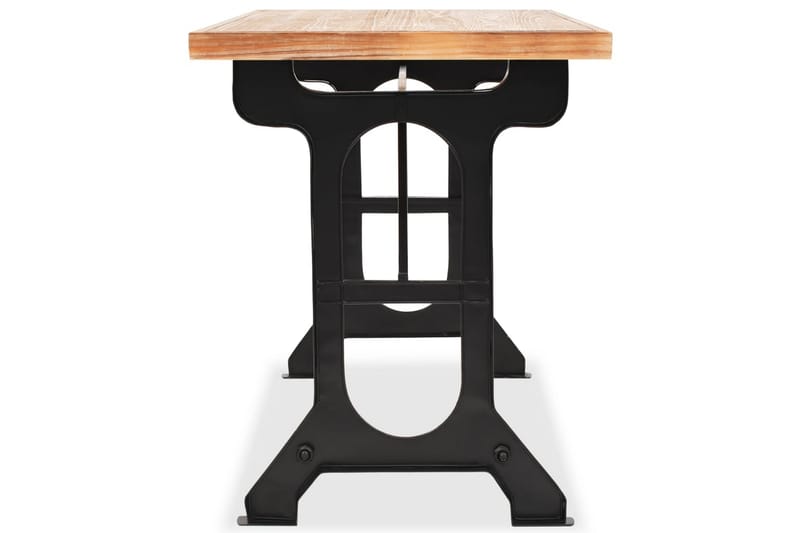 Spisebord heltre edelgran 122x65x82 cm - Gran/Svart - Møbler - Bord - Spisebord & kjøkkenbord