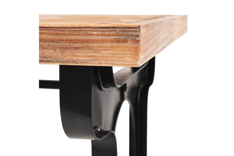 Spisebord heltre edelgran 122x65x82 cm - Gran/Svart - Møbler - Bord - Spisebord & kjøkkenbord