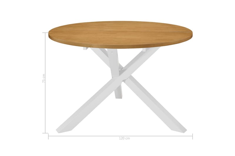 Spisebord hvit 120x75 cm MDF - Spisebord & kjøkkenbord