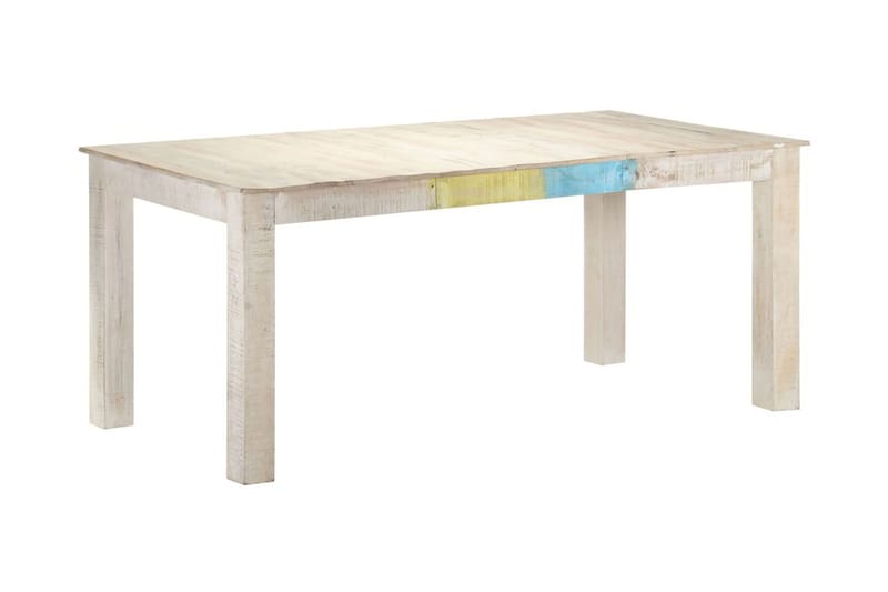 Spisebord hvit 180x90x76 cm heltre mango - Hvit - Spisebord & kjøkkenbord