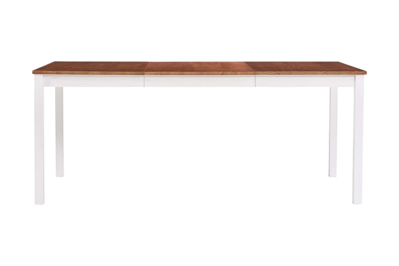Spisebord hvit og brun 180x90x73 cm furu - Møbler - Bord - Spisebord & kjøkkenbord