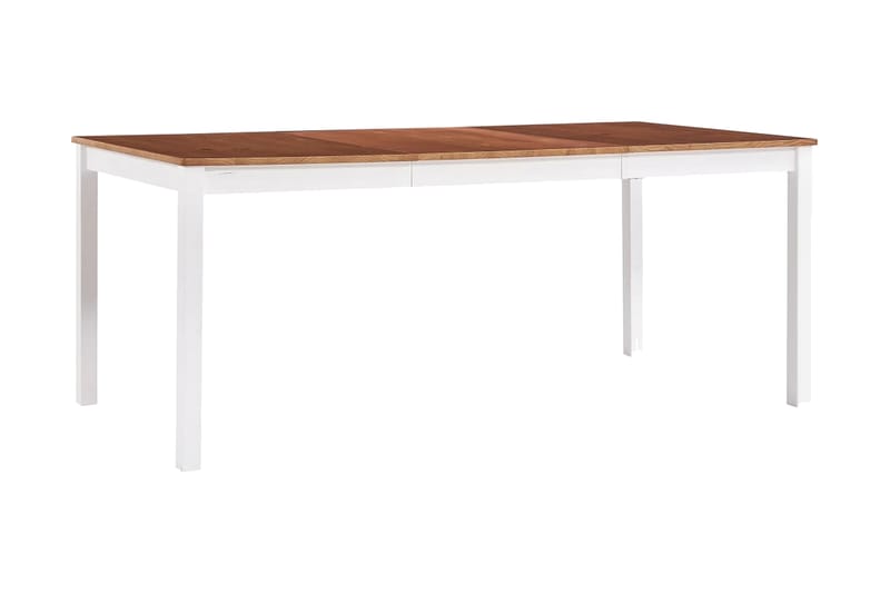 Spisebord hvit og brun 180x90x73 cm furu - Møbler - Bord - Spisebord & kjøkkenbord