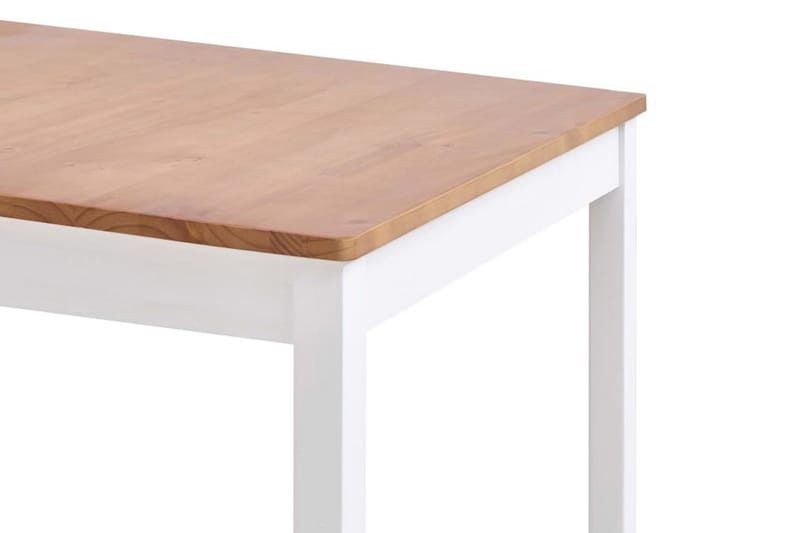 Spisebord hvit og brun 180x90x73 cm furu - Møbler - Bord - Spisebord & kjøkkenbord