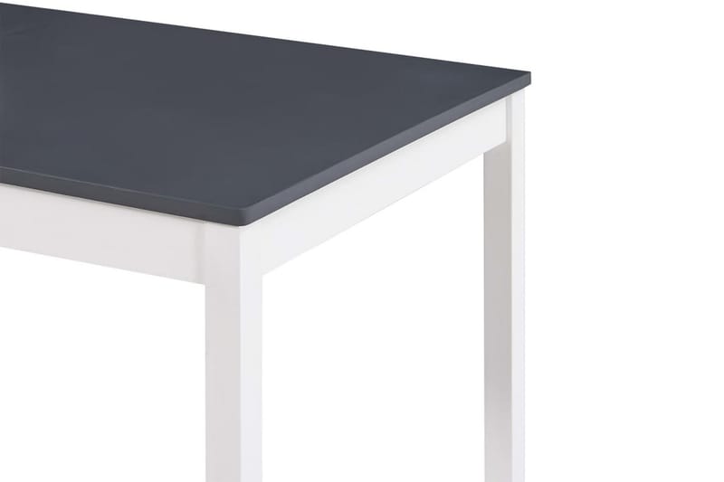 Spisebord hvit og grå 140x70x73 cm furu - Grå - Spisebord & kjøkkenbord