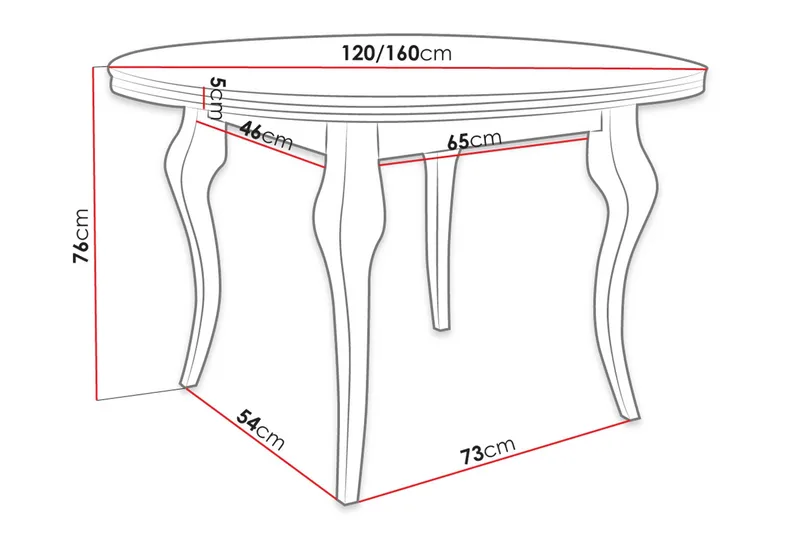 Spisebord - Hvit - Møbler - Bord - Spisebord & kjøkkenbord