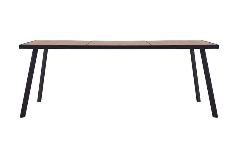 Spisebord lys trefarge og svart 200x100x75 cm MDF - Brun - Møbler - Bord - Spisebord & kjøkkenbord