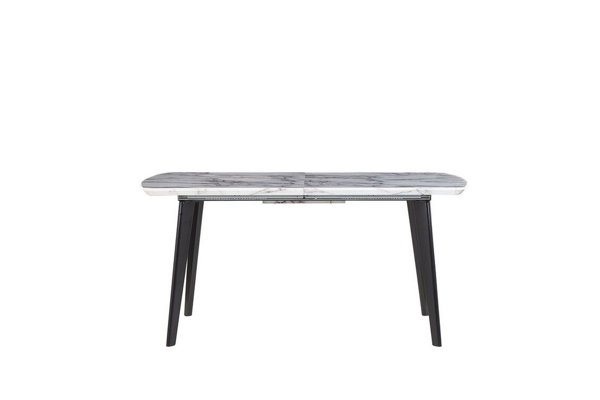 Spisebord sammenleggbart 160/200 x 90 cm MOSBY - Hvit
