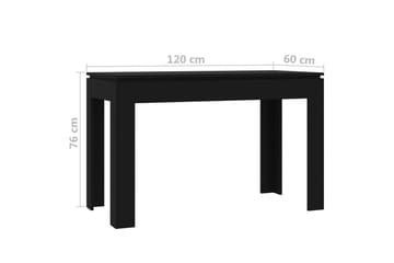 Spisebord svart 120x60x76 cm sponplate - Møbler - Bord - Spisebord & kjøkkenbord