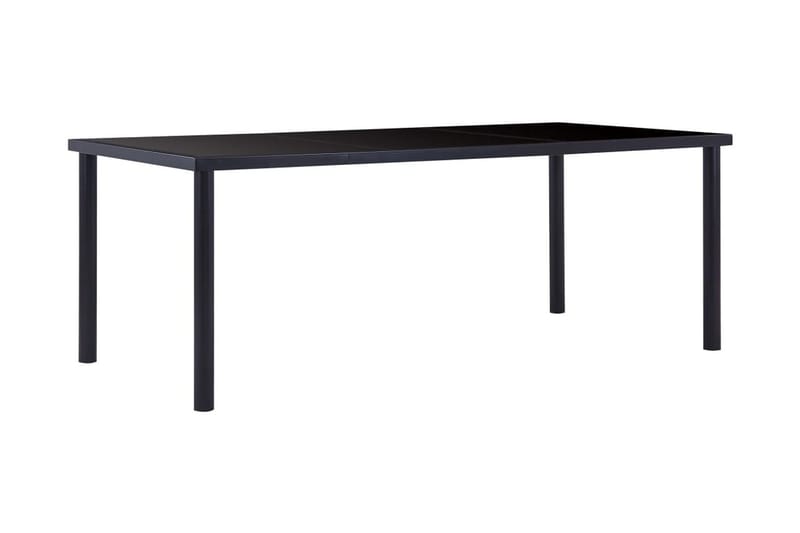 Spisebord svart 200x100x75 cm herdet glass - Svart - Møbler - Bord - Spisebord & kjøkkenbord