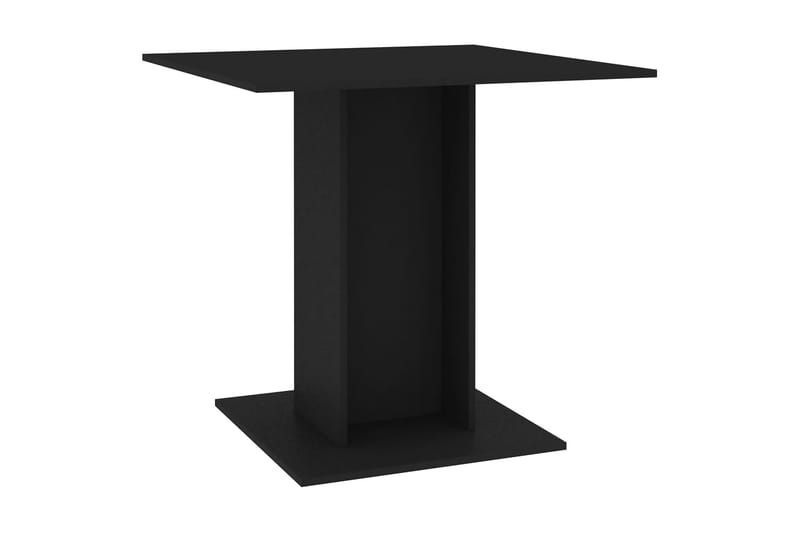 Spisebord svart 80x80x75 cm sponplate - Svart - Spisebord & kjøkkenbord