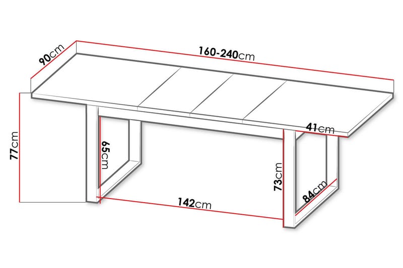 Spisebord - Svart|Eik - Møbler - Bord - Spisebord & kjøkkenbord