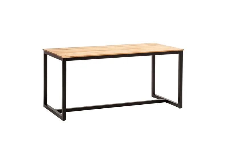 Spisebord Wohnling massivt tre industriell loft stil metall rammebein 160x80 cm, 160x80 cm