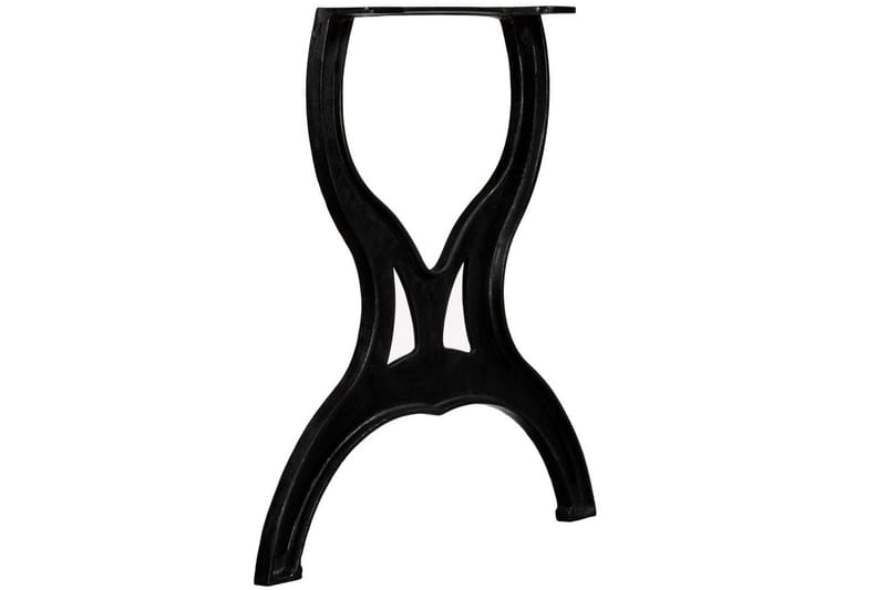 Spisebordben 2 stk X-ramme støpejern - Svart - M�øbler - Bord - Spisebord & kjøkkenbord