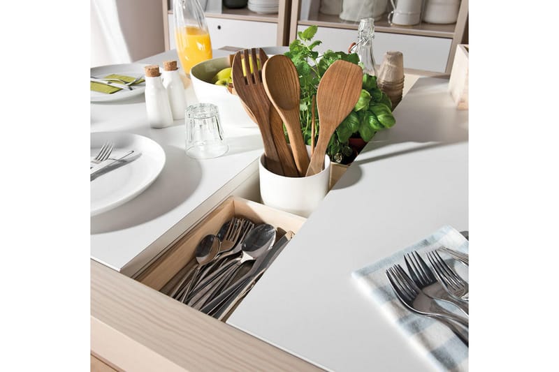 SPOT Sammenleggbart Spisebord Tre / Natur / Hvit - VOX - Spisebord & kjøkkenbord - Sammenleggbart bord