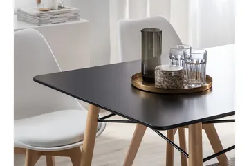 Stracke Rektangulært Spisebord 140 cm i Tre - Svart - Møbler - Bord - Spisebord & kjøkkenbord
