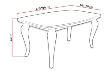 Tabell Forlengningsbart Spisebord 170 cm - Tre/Natur - Møbler - Bord - Spisebord & kjøkkenbord