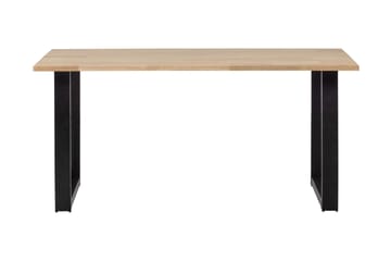 Tablo Spisebord U-Formede Ben 160 cm Ubehandlet - Eik/Svart - Møbler - Bord - Spisebord & kjøkkenbord