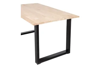 Tablo Spisebord U-Formede Ben 160 cm Ubehandlet - Eik/Svart - Møbler - Bord - Spisebord & kjøkkenbord