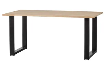 Tablo Spisebord U-Formede Ben 160 cm Ubehandlet - Eik/Svart - Møbler - Bord - Spisebord & kjøkkenbord