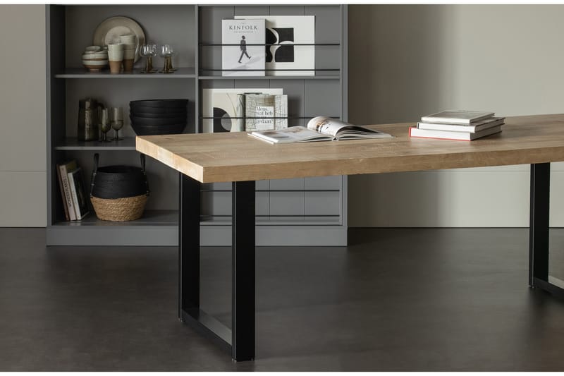 Tablo Spisebord U-Formede Ben 180 cm - Natur/Svart - Møbler - Bord - Spisebord & kjøkkenbord