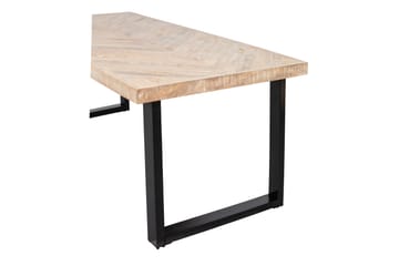 Tablo Spisebord U-Formede Ben 180 cm - Spetskypert/Natur/Svart - Møbler - Bord - Spisebord & kjøkkenbord