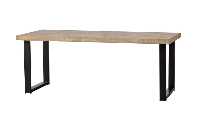 Tablo Spisebord U-Formede Ben 180 cm - Spetskypert/Natur/Svart - Møbler - Bord - Spisebord & kjøkkenbord