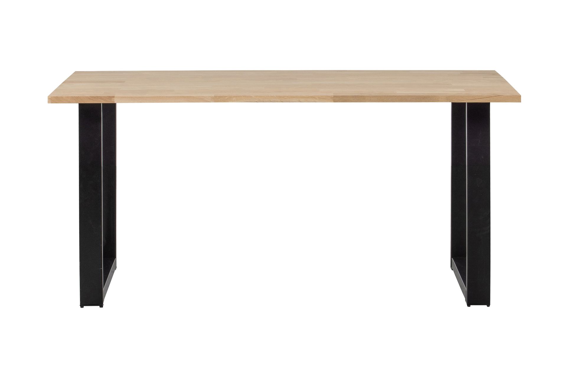 Tablo Spisebord U-Formede Ben 180 cm Ubehandlet - Eik/Svart - Møbler - Bord - Spisebord & kjøkkenbord
